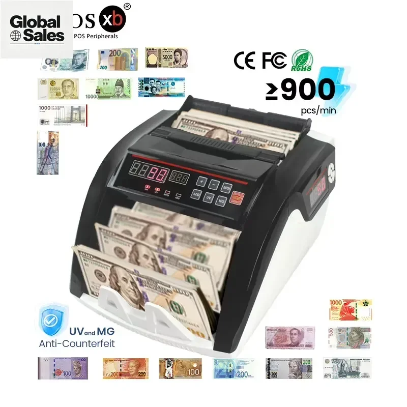 Professional Bill Counter and Money Machine with Banknote Checking Function for Accurate Cash Counting and Fake Note