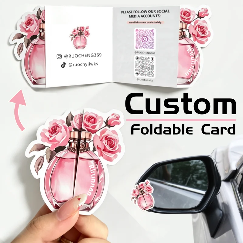 Custom Shaped 3D Business Personalized Foldable Cards Mirror Flyers Advertising Strategy Brochures Suitable for Any Occasion