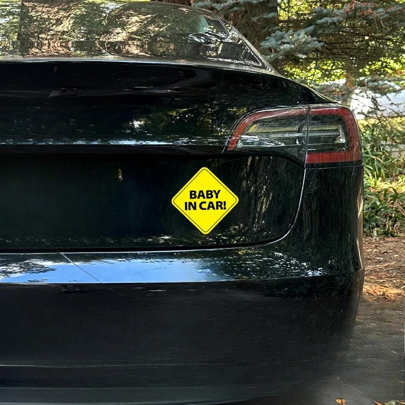 

Baby in Car Stickers for Boys Girls PaintSafe Removable Non-Magnetic Baby Safety Stickers for Cars Windows Baby Yellow 15CM PVC