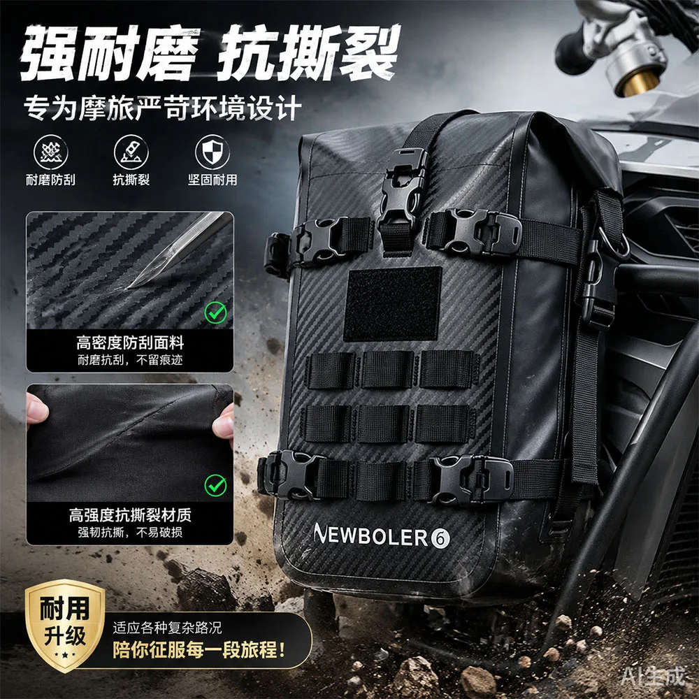 Suitable For Benelli Trk552 Motorcycles, Universal Side Guard Bars, Includes Multifunctional Side Bags And Tail Bag, Quick‑Relea