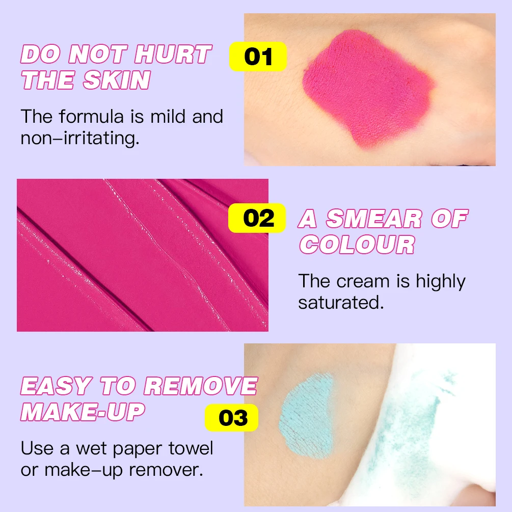 QIBEST Body Paint Stick Blendable Long-Lasting Colourful Eye Face Painting Sticks Pen Cosmetics Tool Eyeliner Eyeshadow Makeup