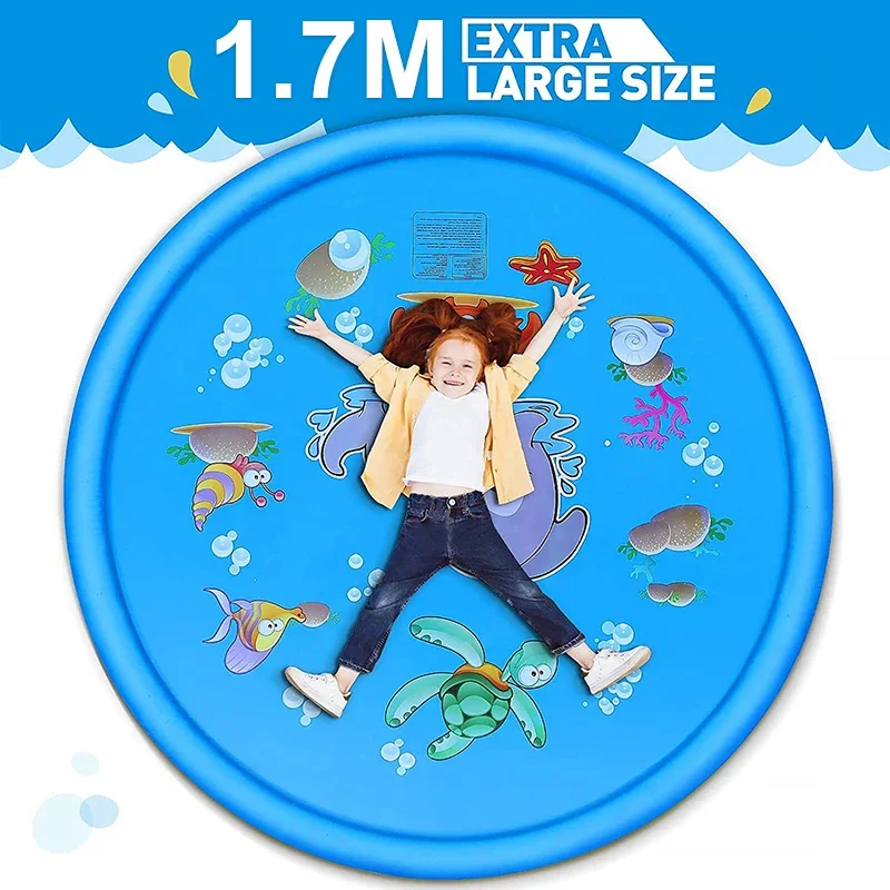 150/170 CM Kids Paddling Pad Inflatable Water Jet Swimming Pool Summer Beach Outdoor Games Toy Lawn Swimming Pool Mat Kids Toys