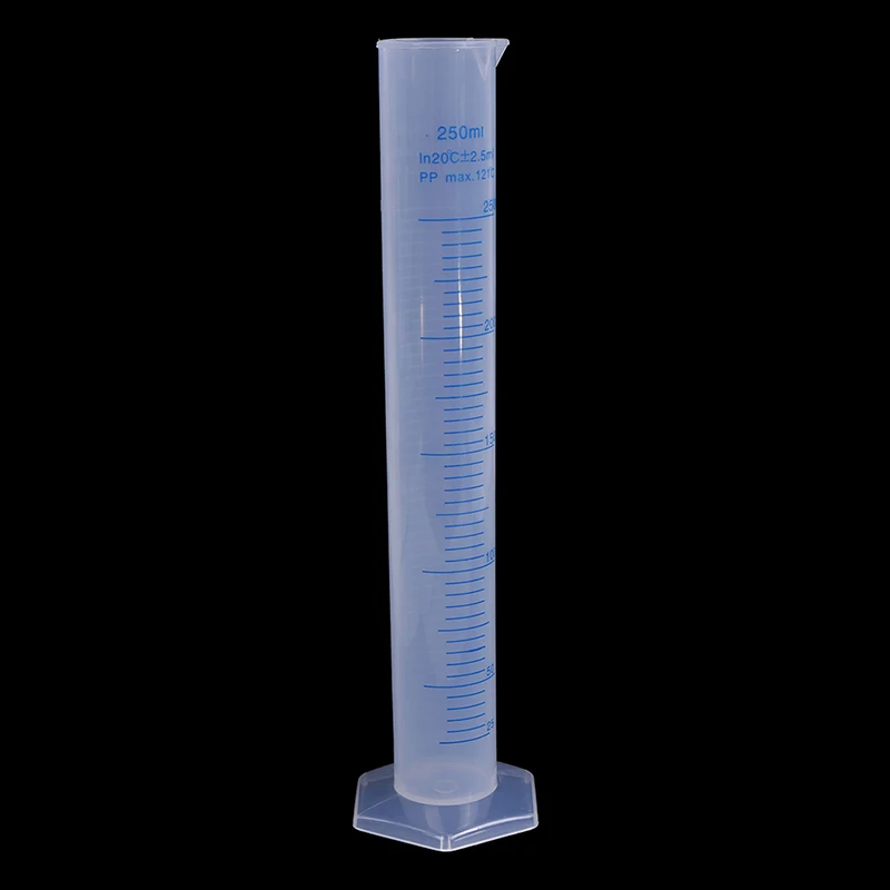NEW SALE 250ml measuring cylinder blue scale acid and alkali resistant measuring cylinder