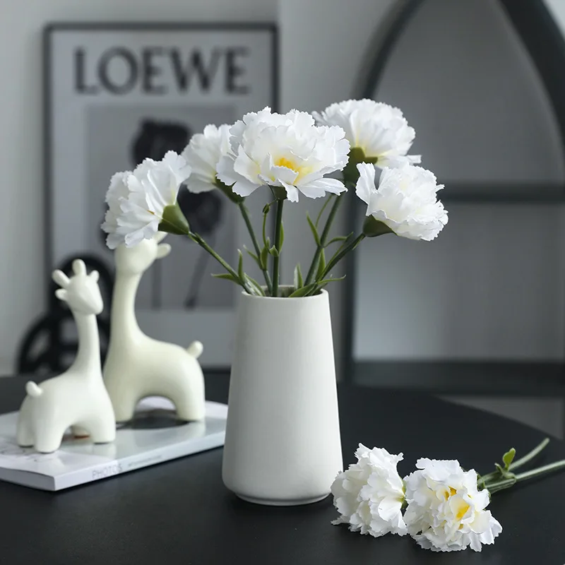 30 Stück/Set Künstliche Blumen, Nelken, Muttertagsgeschenk, Blumenstrauß, Seidenblumen für Heimdekoration, Nelken für Hochzeit, Party, Blumendekoration – Detail 4
