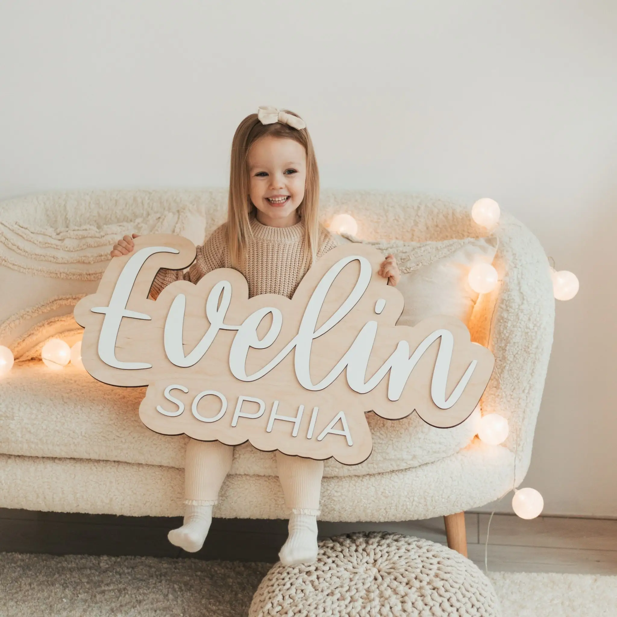 Custom Nursery Name Sign Personalized Wooden Baby Name Sign Newborn Name Plaque Custom Name Sign Personalized Wall Name Sign