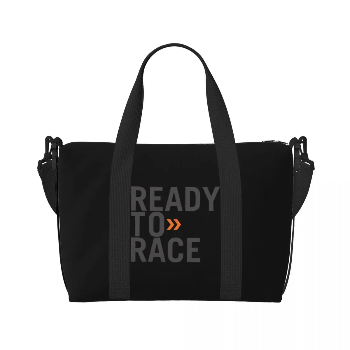 Custom Ready To Race Beach Tote Bag Women Extra Large Gym Carry On Motorcycle Rider Racing Sport Travel Shopping Bags