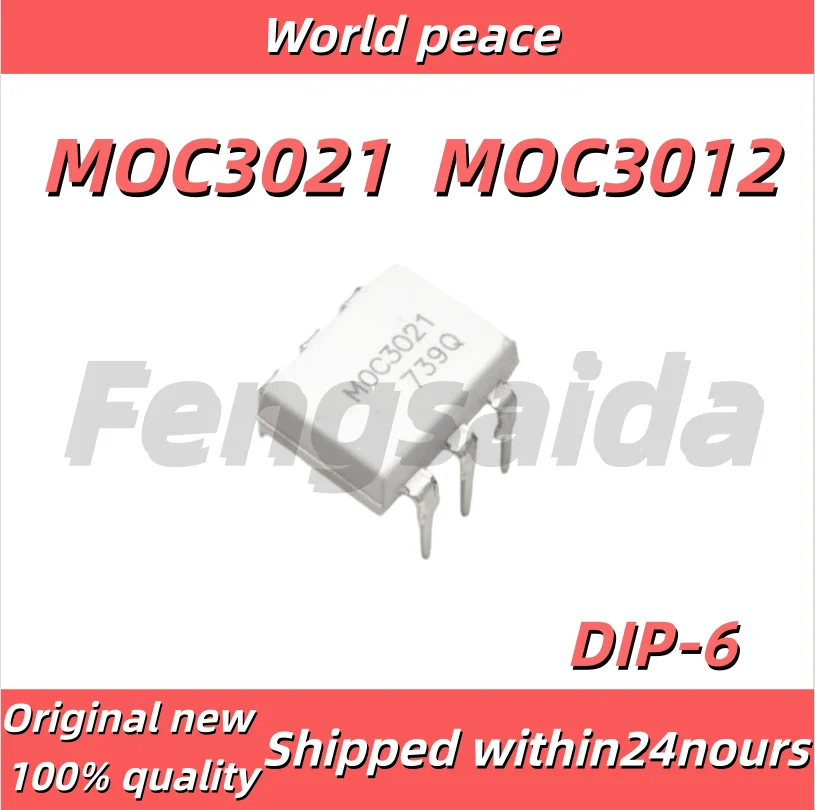 (1-10pcs)100% Brand new original MOC3021 DIP6 Through-Hole MOC3021M MOC3012 Three-Terminal Bidirectional Controllable