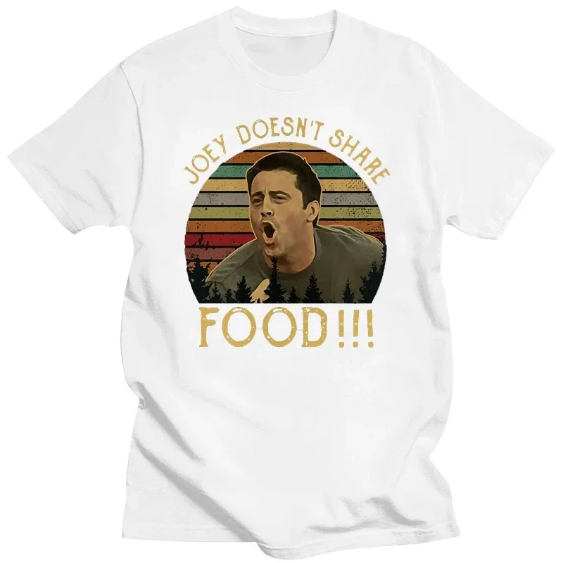 2024 Hot Sale Fashion Popular Joey Doesnt Share Food Vintage T Shirt Classic Friends TV Show Mens Tee