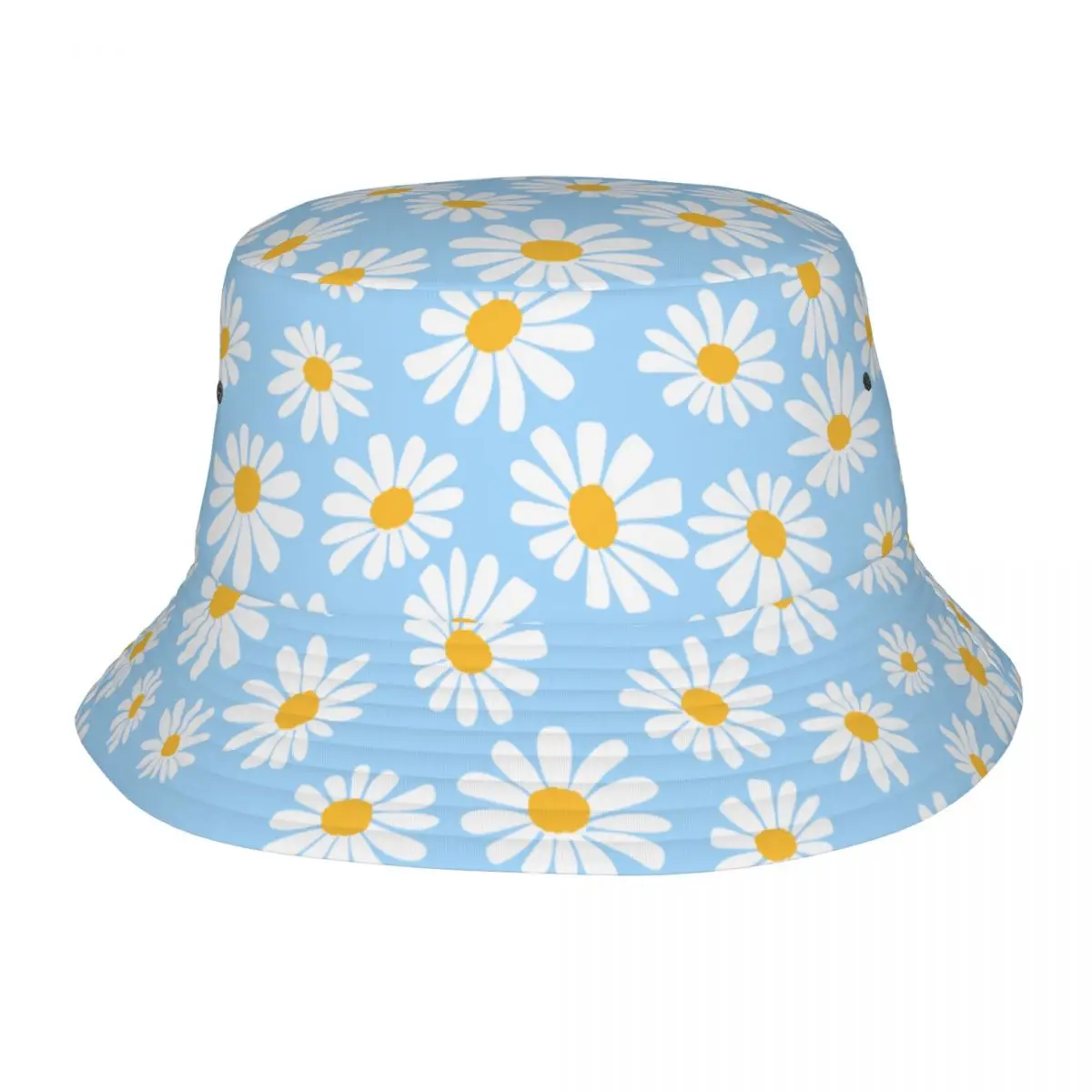 Daisy Flower Bucket Hats for Teen Travel Field Hat Casual Foldable for Hiking Fishing Hat Panama Hat