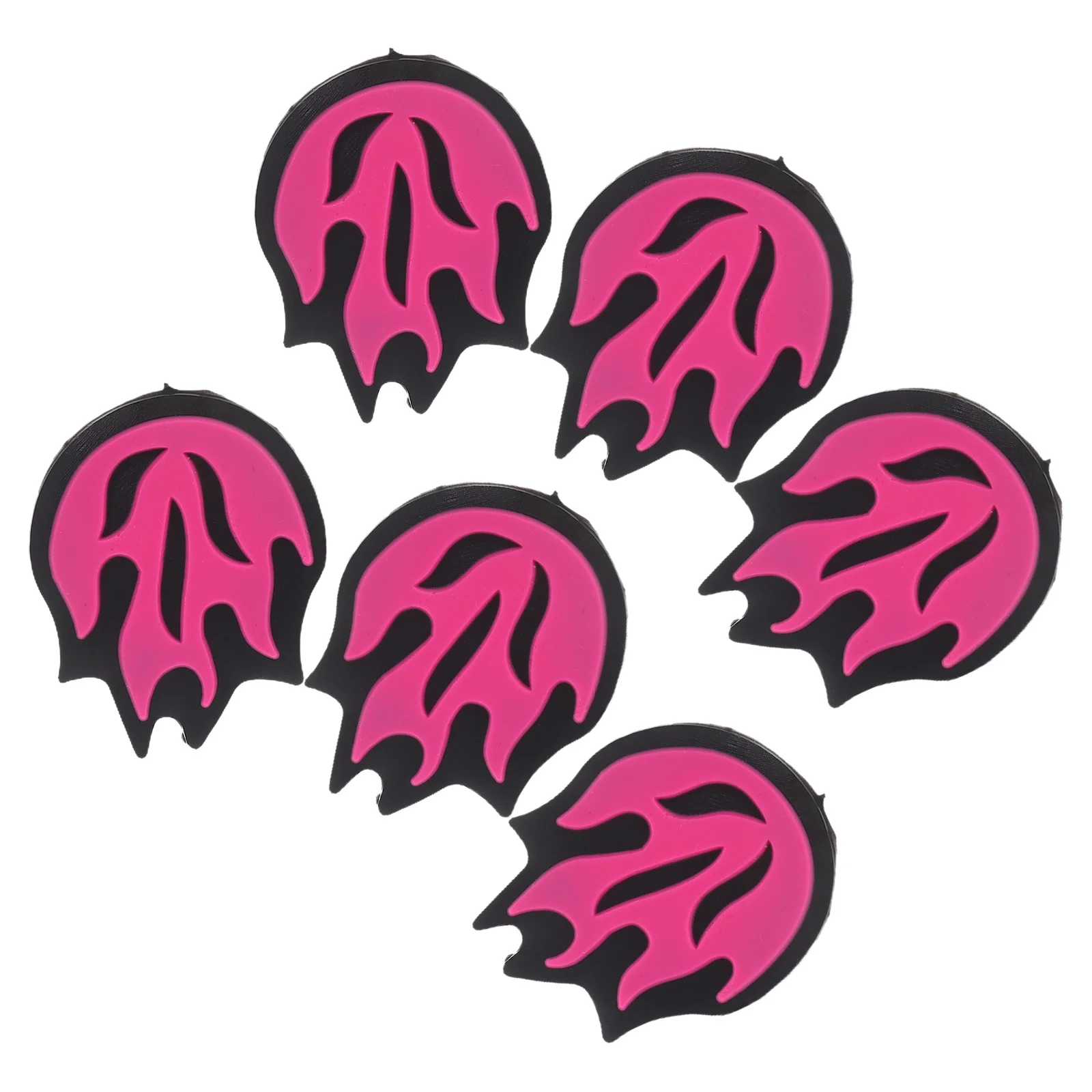 6 قطعة تصميم لهب التنس المرطب سيليكون امتصاص الاهتزاز للمضارب تخفيض الصدمات خفيفة الوزن ارتداء مقاومة سلسلة #6