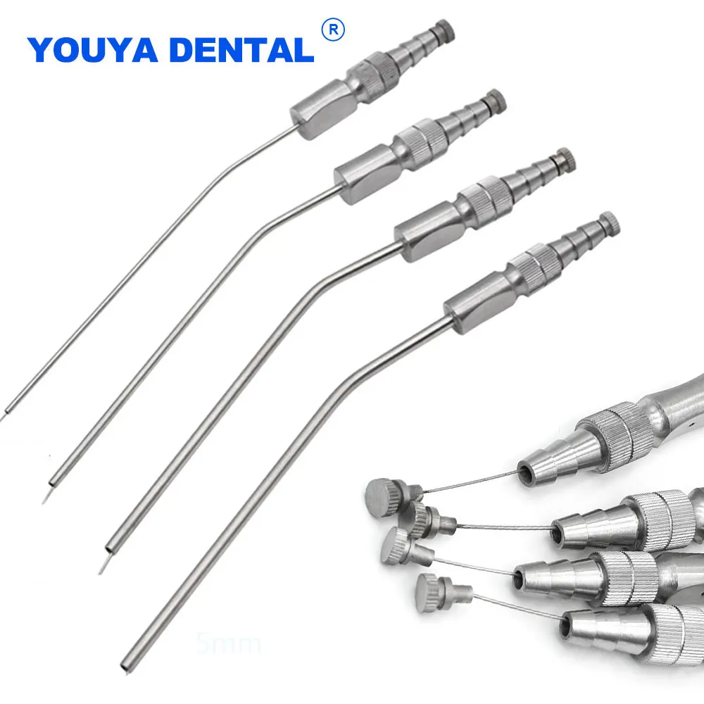 Stainless Steel Dental Aspirator Suction Tube 2/3mm/4mm/5mm Implant Surgical Tool Oral Weak Straw Tubes Dentistry Laboratory