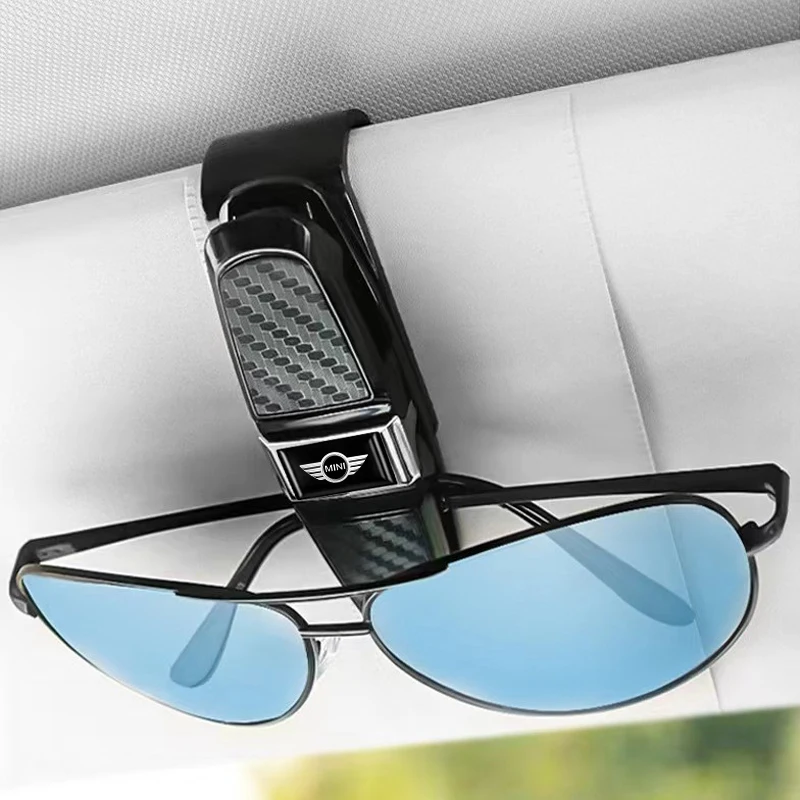 Car Glasses Clip Sun Visor Eyeglasses Sunglasses Holder Auto Interior Accessorie For Mini Cooper One JCW F54 F55 F56 R53 R55 R56