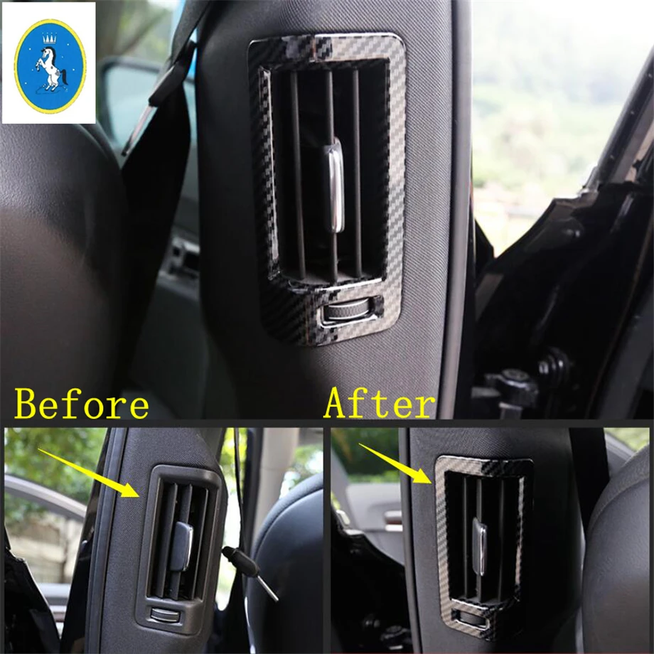 Auto Pillar B Air Conditioning AC Outlet Vent Decor Frame Accessories Cover Trim For Volvo V90 Cross Country S90 2017 2018 2019