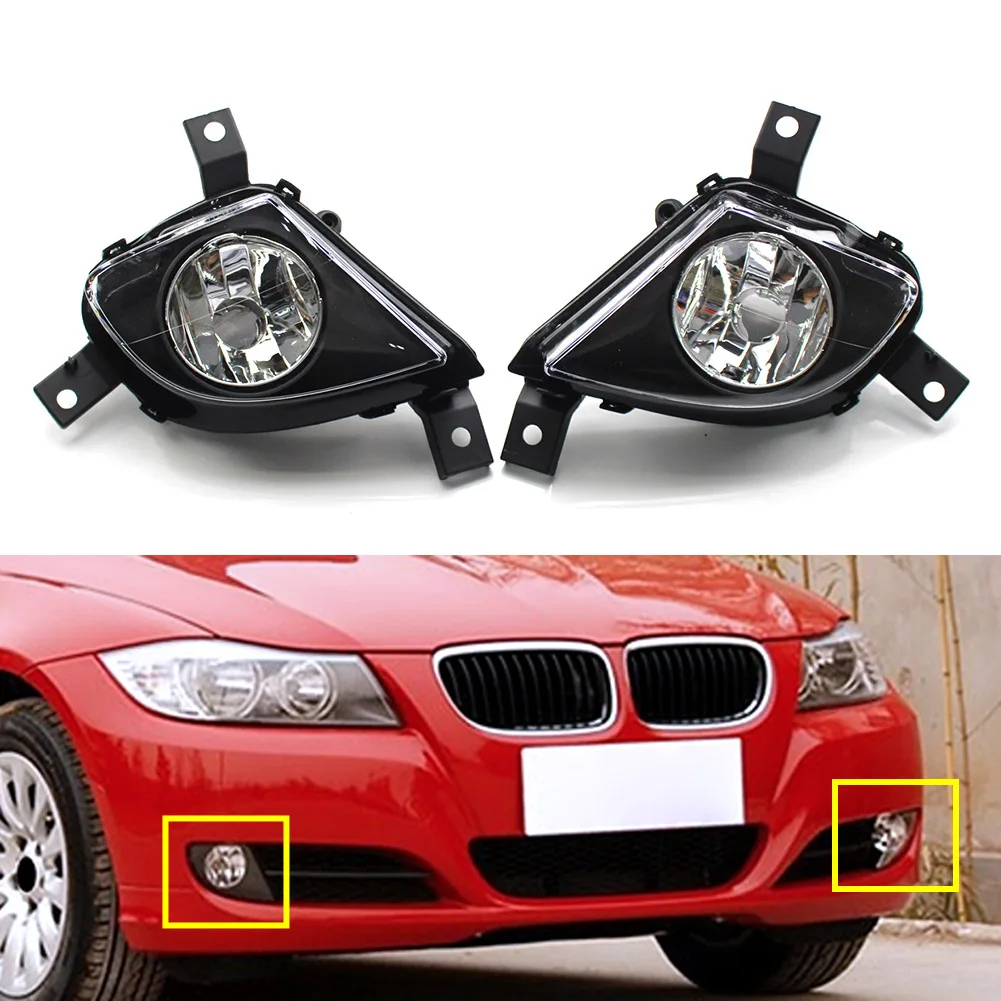 Car Front Bumper Fog Lights Driving Lamps 63177199893 63177199894 For BMW E90 E91 3Series 2009 2010 2011 Left+Right 1Pair