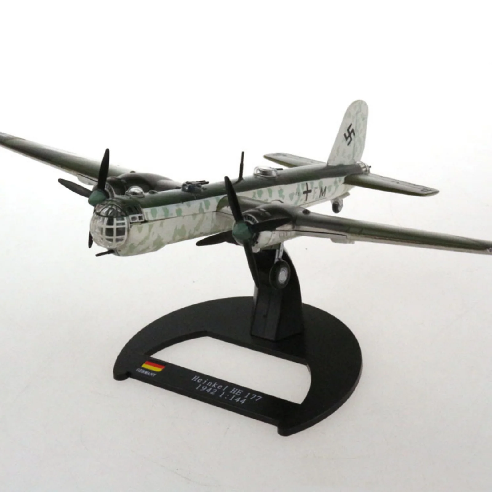 

21.8cm Alloy Metal Aircraft Model Toy 1/144 Scale WWII Germany Heinkel He 177 Attack Airplane Diecast Models For Collection