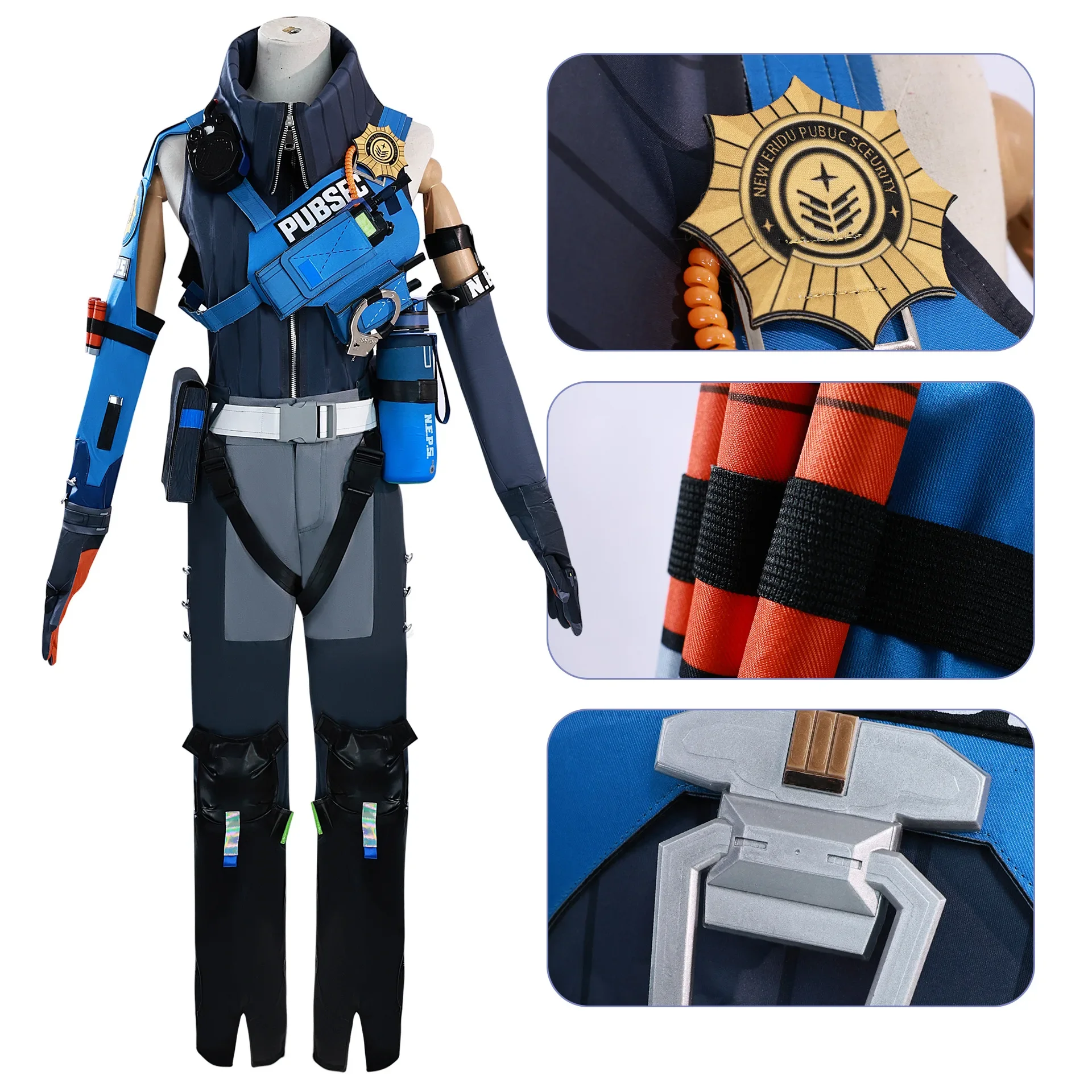 Costume de Cosplay Zenless Zone ontariSeth Lowell pour Homme Adulte, Uniforme Complet, Accessoires Imbibés, Tenue d'Halloween et de Carnaval, Nouveau Jeu