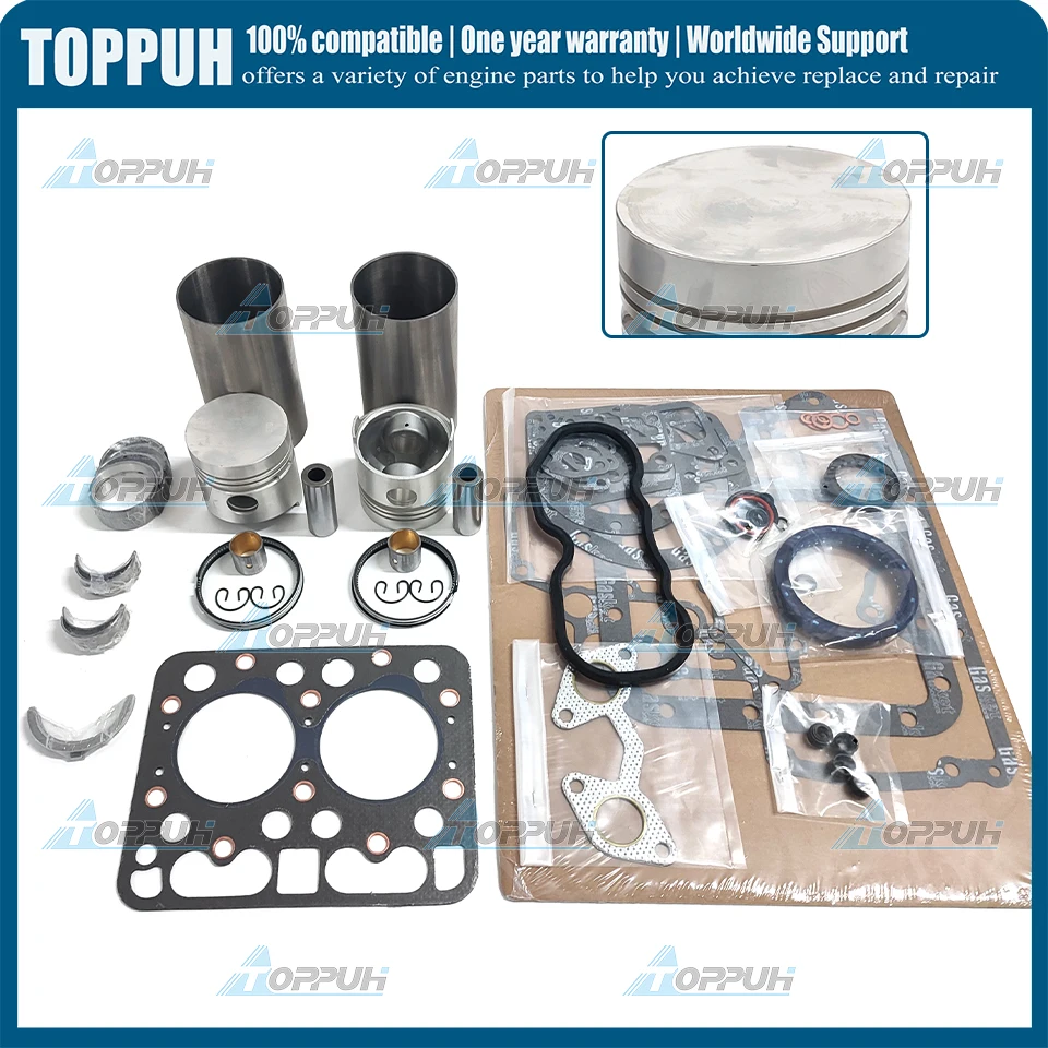 New Z650 Overhaul Rebuild kit Liner Piston Ring Gasket for Kubota B7000 tractor