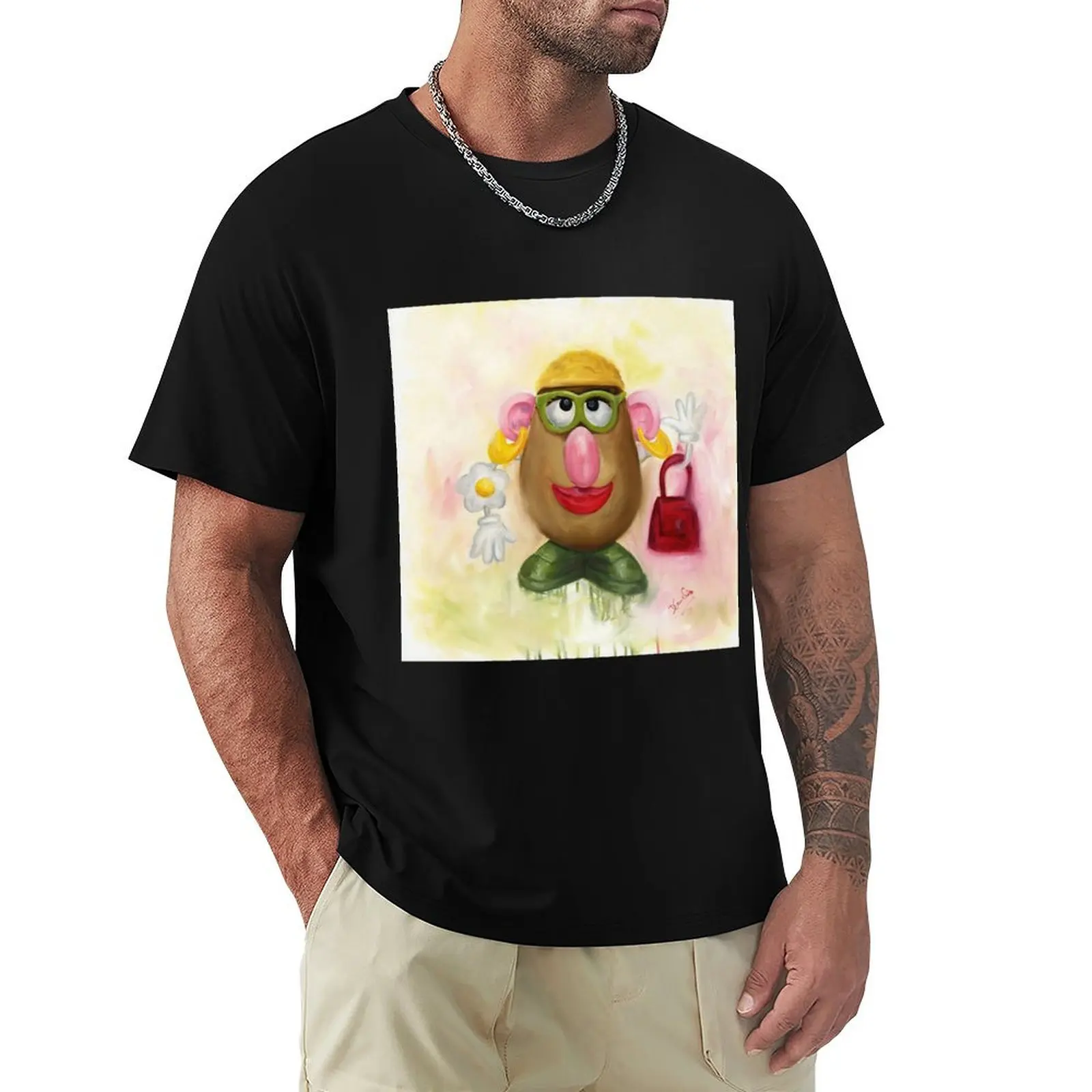 Mrs Potato Head - she's found her eyes! T-Shirt plus sizes summer clothes tees oversized mens t shirt graphic