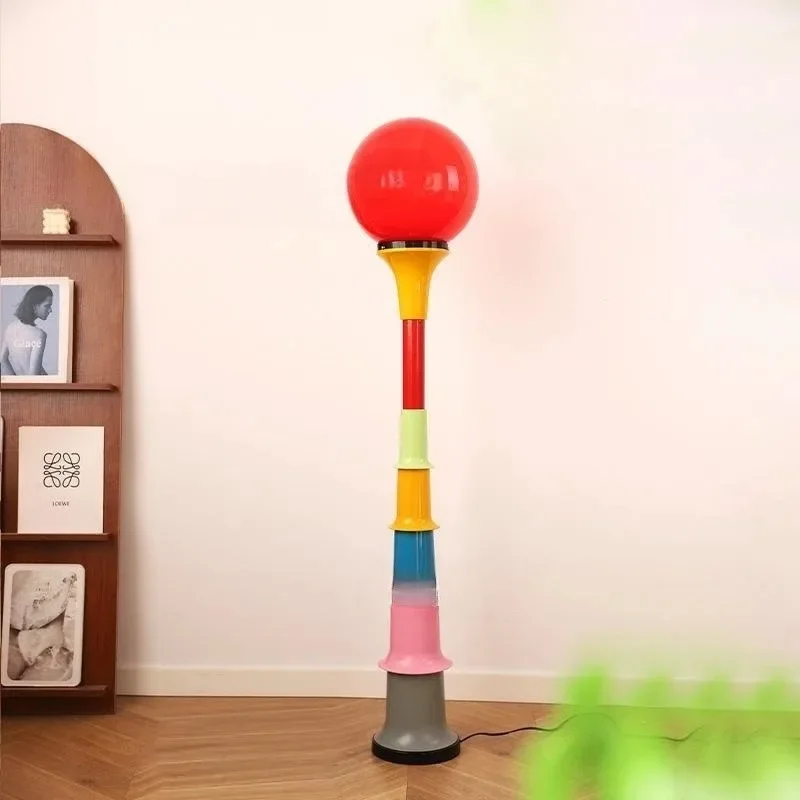 Modern Roman Column Floor Lamp Memphis Design Living Room Children's Room Study Bedroom Bedsides Sofasides Vertical Candy Lamp