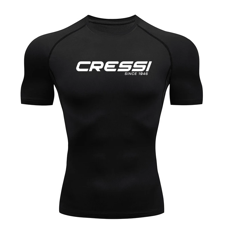 

Men Surf Sunscreen Diving Suit Rash Protection t-Shirt Swimsuit Tight Short-Sleeved Swimming Floating UV Protection Diving Suit