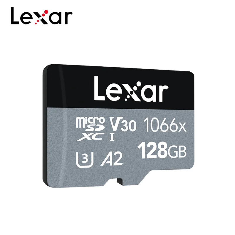 Original Lexar A2 C10 Memory Card U3 V30 Micro SD Card for Phone Camera 128GB microSDXC TF Card 1066X TF Flash Card with adapter