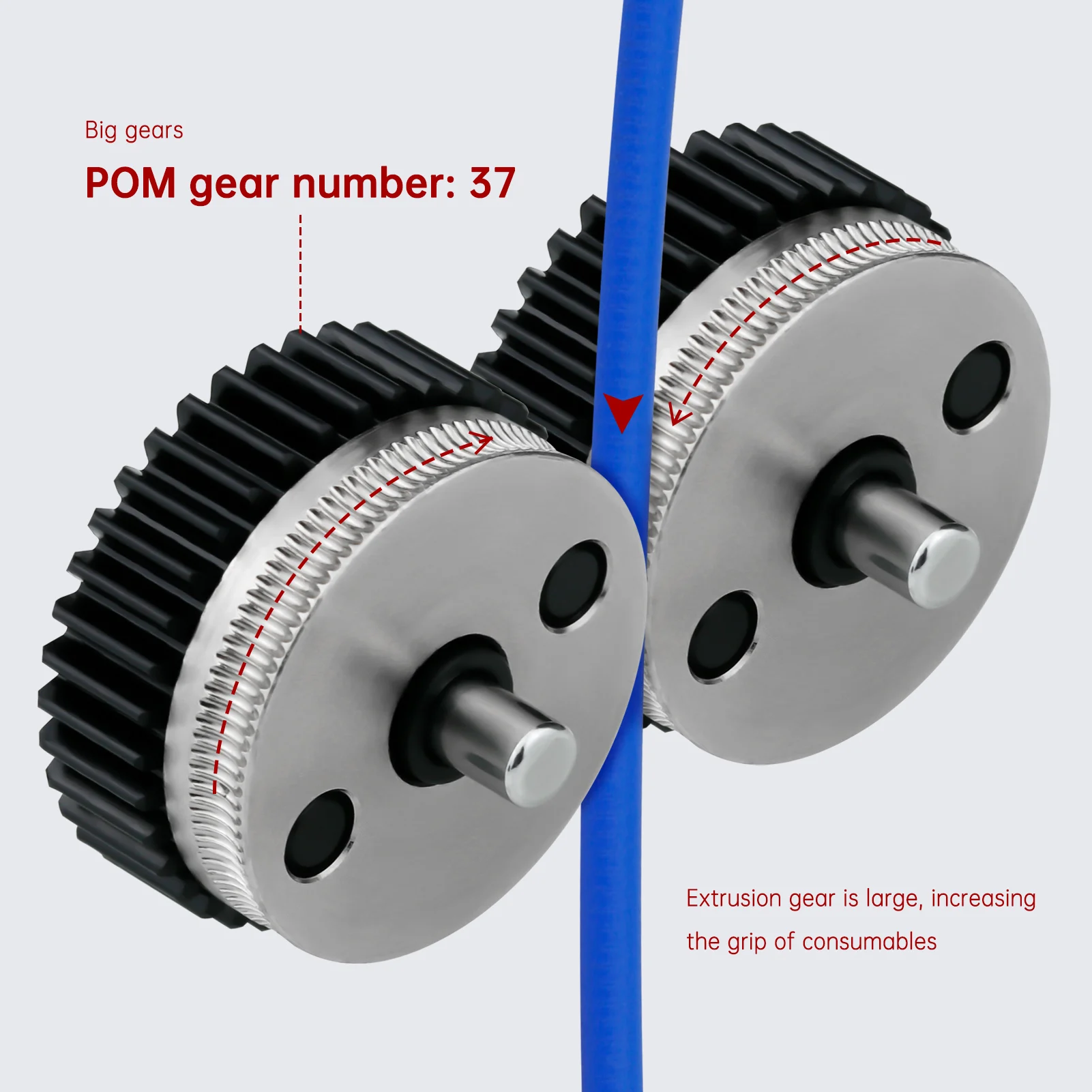 Haldis 3D-Drucker Zubehör Hochwertiger Gehärteter Stahl HGX-LITE-Extruder-Getriebesatz, Kompatibel mit Ender-3/Ender-3 – Detail 5