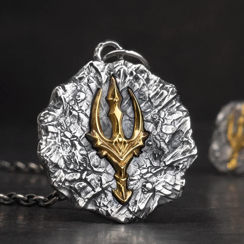 

Серебряное ожерелье Poseidon Aquaman Trident, серебряная подвеска для мужчин, Изящные Ювелирные изделия