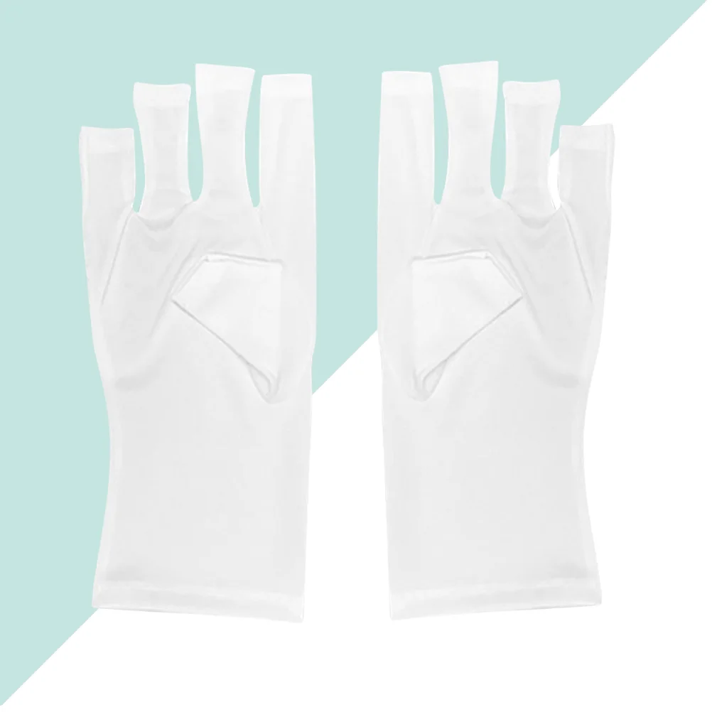 1 paire de gants de manucure pour Nail Art, Protection Uv pour traitement des ongles en Gel, Anti-Uv, légers, demi-doigt, idée cadeau pour femmes