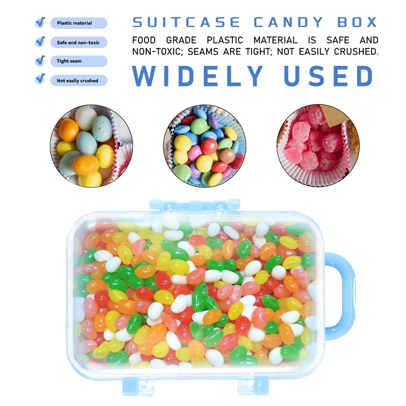 A25F-Mini Roller Travel Suitcase Candy Box Personality Creative Wedding Candy Box Luggage Trolley Case Candy Toy Small Storage B