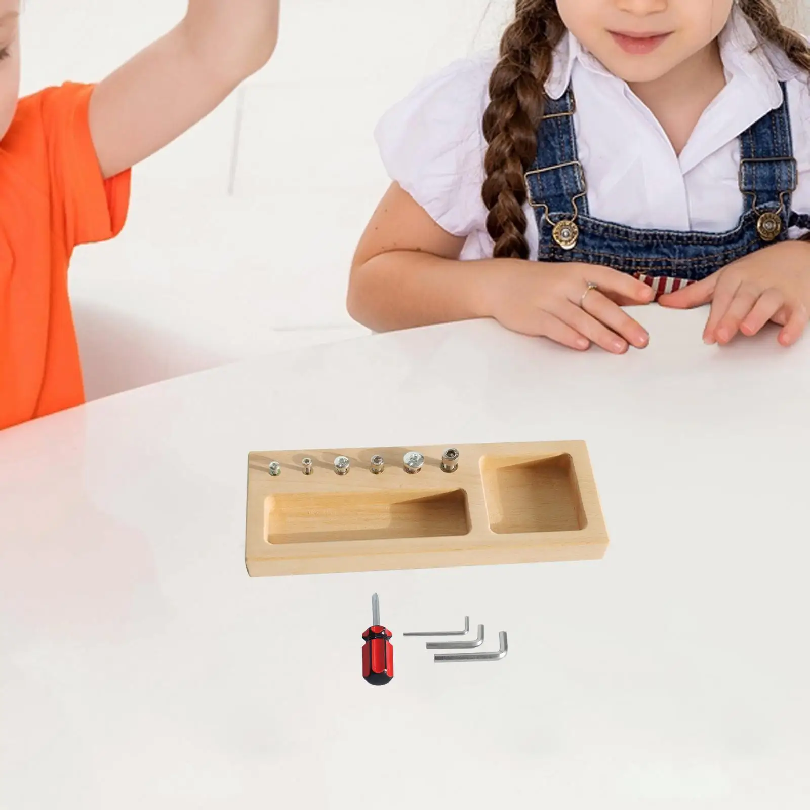 Schroevendraaierbordset voor kinderen Houten schroefbord Indoor speelspel Fijne motoriek