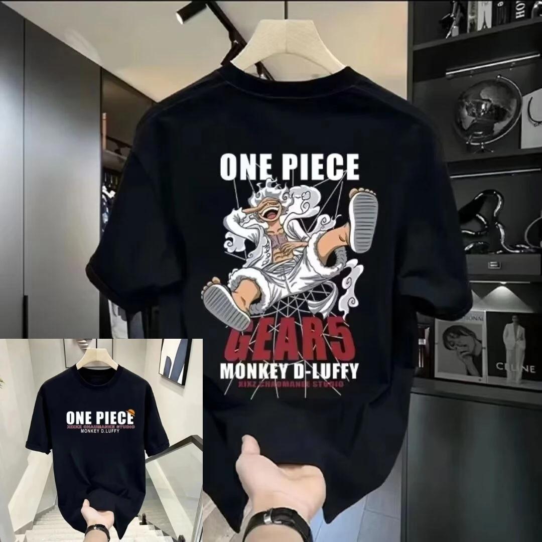 

ONE PIECE Short-sleeved T-shirt Men's 2025 Summer Ins Trendy New Clothes Short-sleeved Men's T-shirt Pattern Pure Cotton