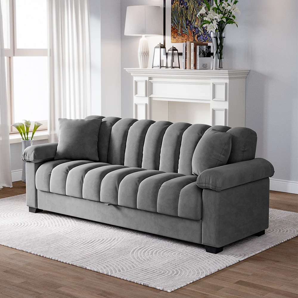 

Customizable Grey Comfort Sleeper Sofa Bed