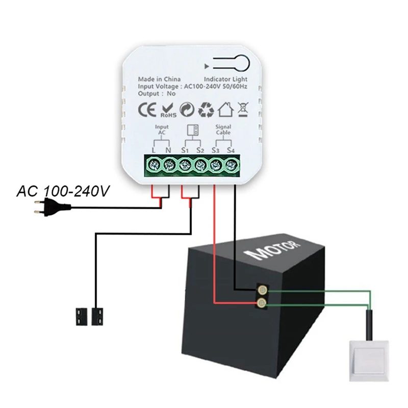 Tuya Smart Leben Zigbee Motorisierte Schaukel Tor Schiebe Tor Controller PC Garage Tür Controller Mit Für Alexa Google Hause