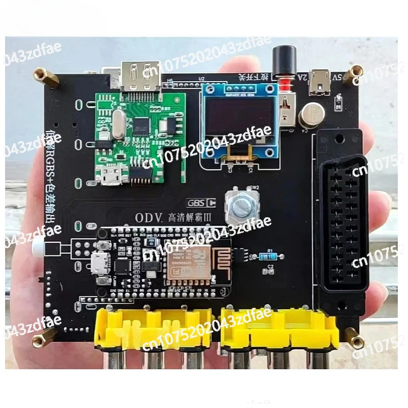 

До HDMI/VGA/RGBHV Поддержка регулировки экрана Upconverter CRT Встроенный CLOCK GEN Плата видеоконвертера GBSC YCbCr/Scart/RGBS/VGA