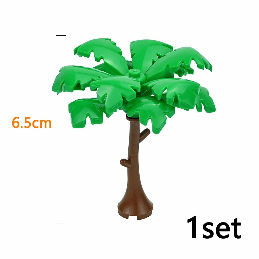 Trees Building Blocks City Farm Street MOC Pine Tree Plant Set