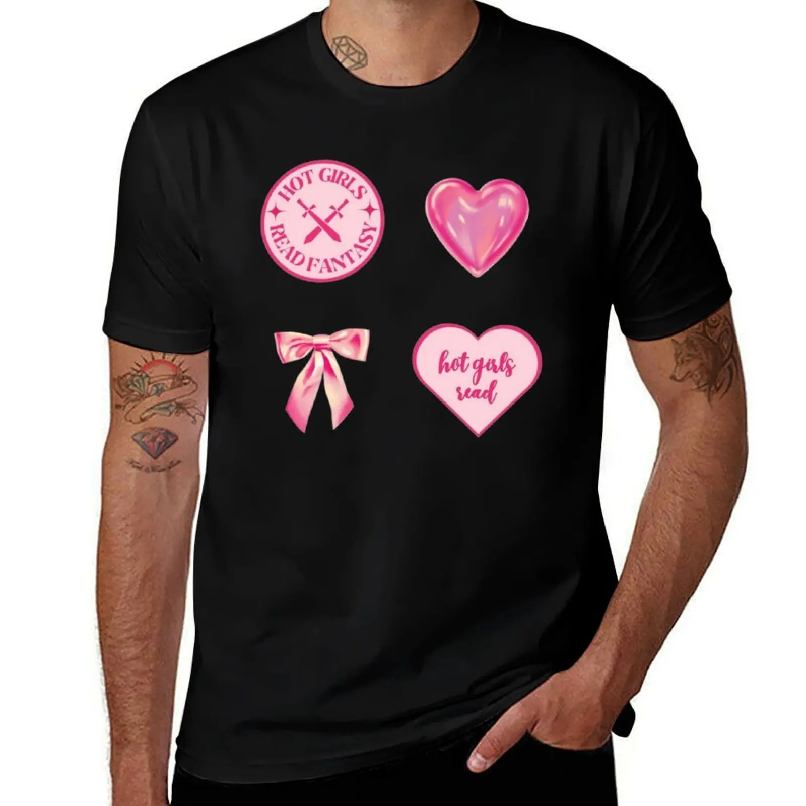 

hot girls read T-Shirt blanks blacks anime figures men t shirts