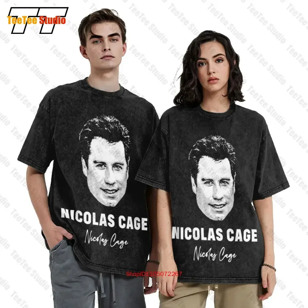 Nicolas Cage John Travolta Face Off Vintage Oversized T-Shirt Z4YX