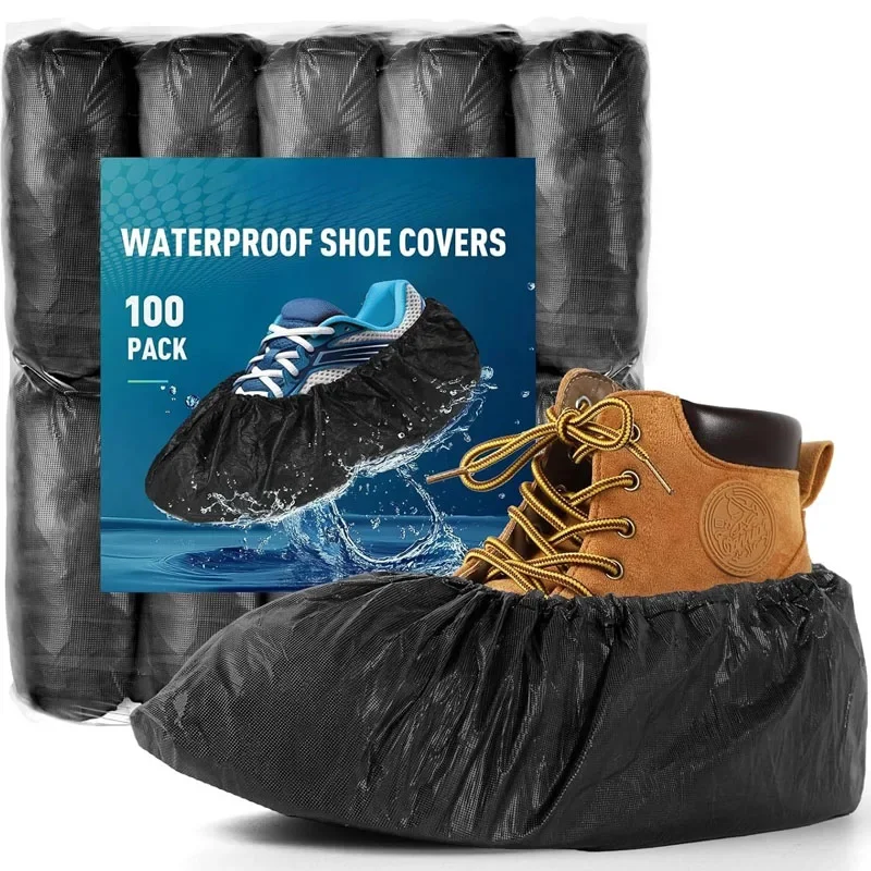 

10-100pcs Disposable Boot Shoe Covers Foot Booties Shoe Coverings Non Slip Shoe & Boot Covers for Indoor Home Workplace