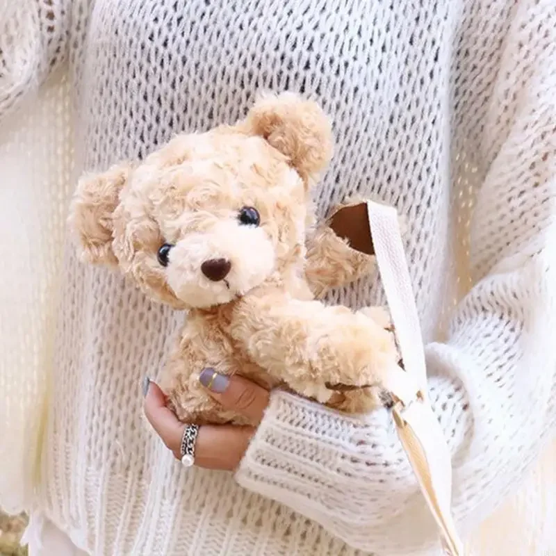 Women's Bear Crossbody Bag Mini Bear Shoulder Bag Children Purse Gift