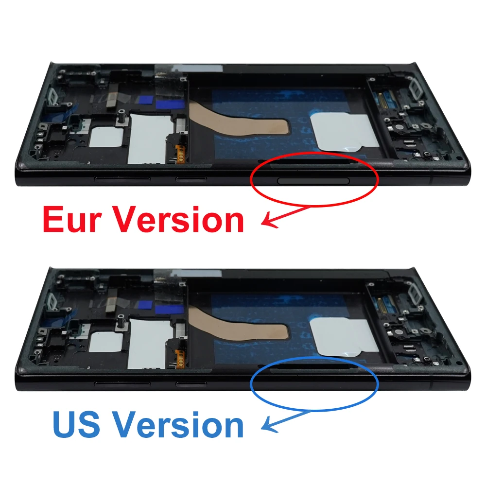 S22 Ultra AMOLED จอแสดงผล LCD สําหรับ Samsung Galaxy S22 Ultra S908B S908E จอแสดงผล LCD Touch Screen Digitizer 6.67 "LCD