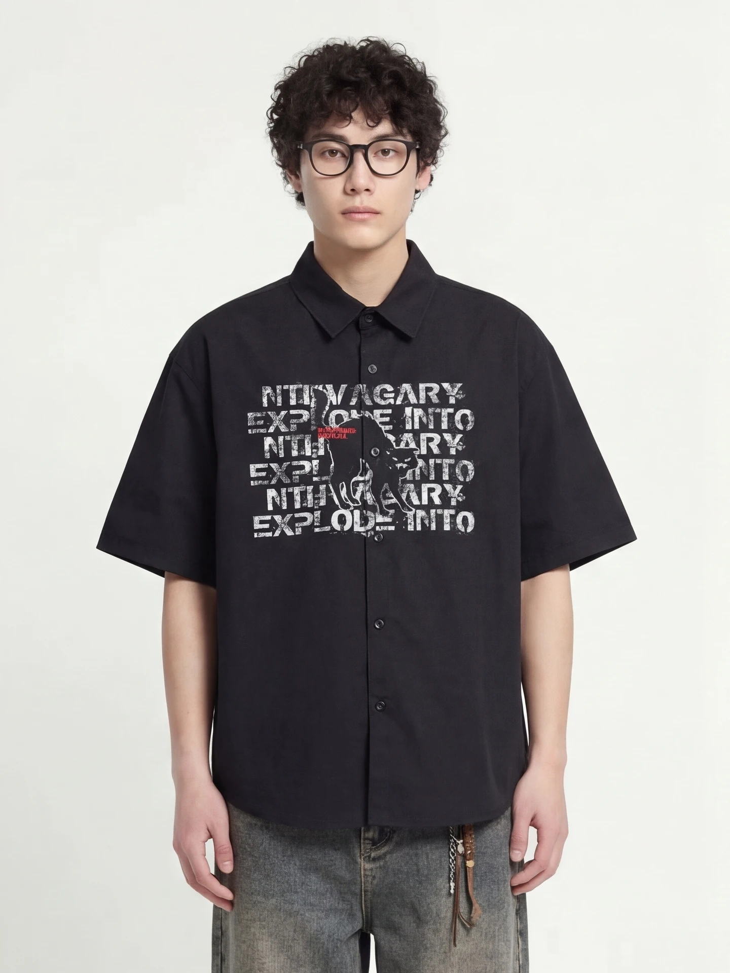 

Мужская этническая одежда с принтом старинных надписей, летняя новинка