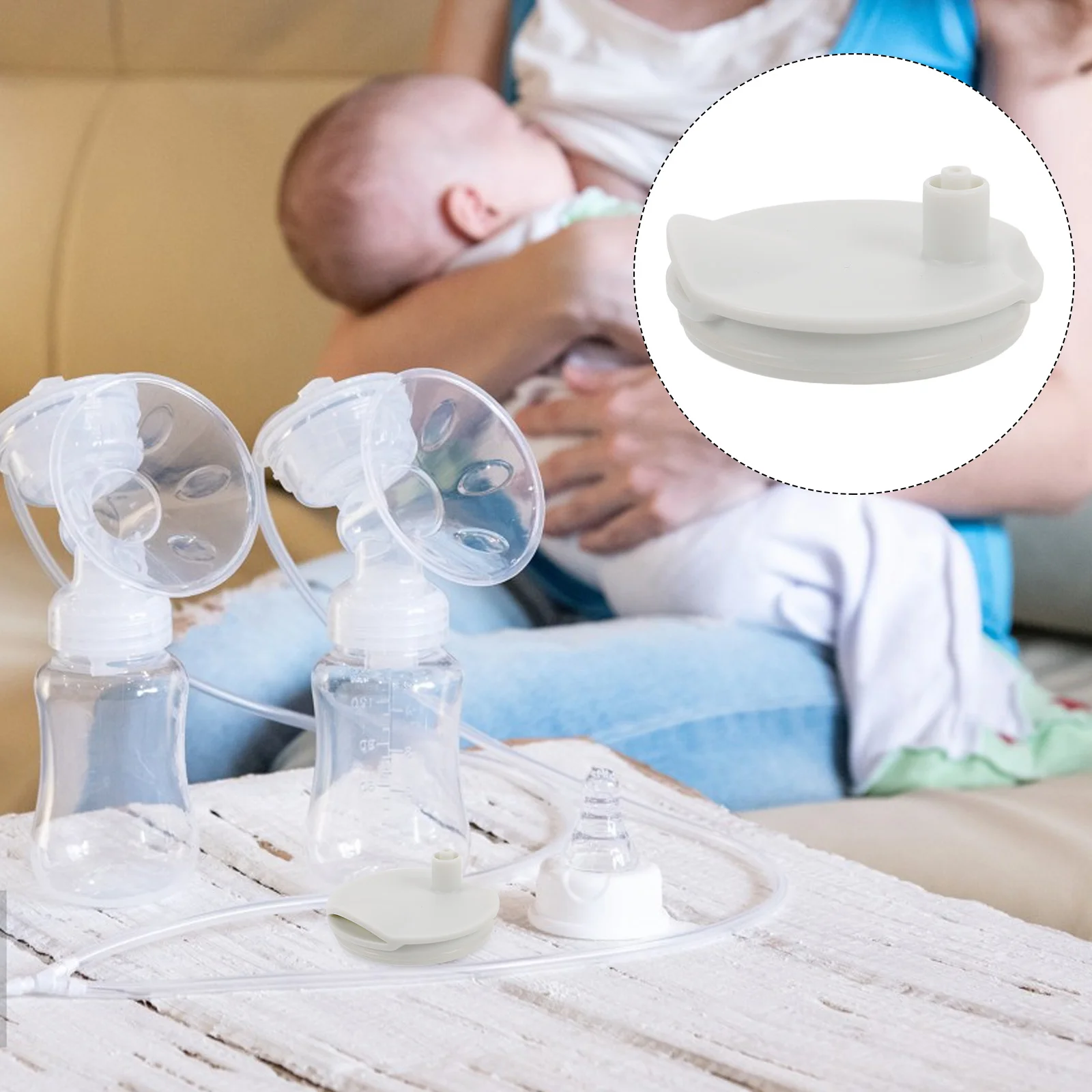 Breast Pump Accessory Cover Milk Saver Cup Sucking for Breastfeeding Suction Polypropylene