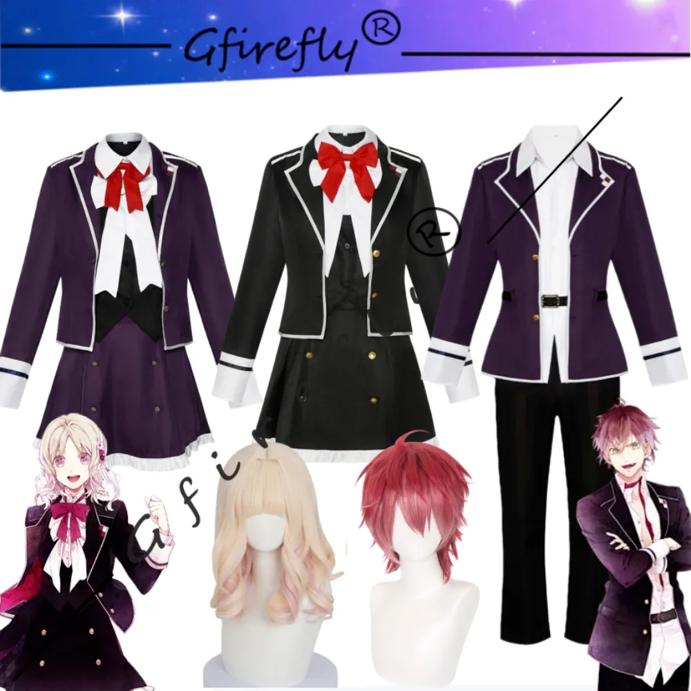

Diabolik Lovers Sakamaki Ayato Komori Yui Vampire Cosplay Costume Black Uniform Stage Performance Costume Otome Game Merch