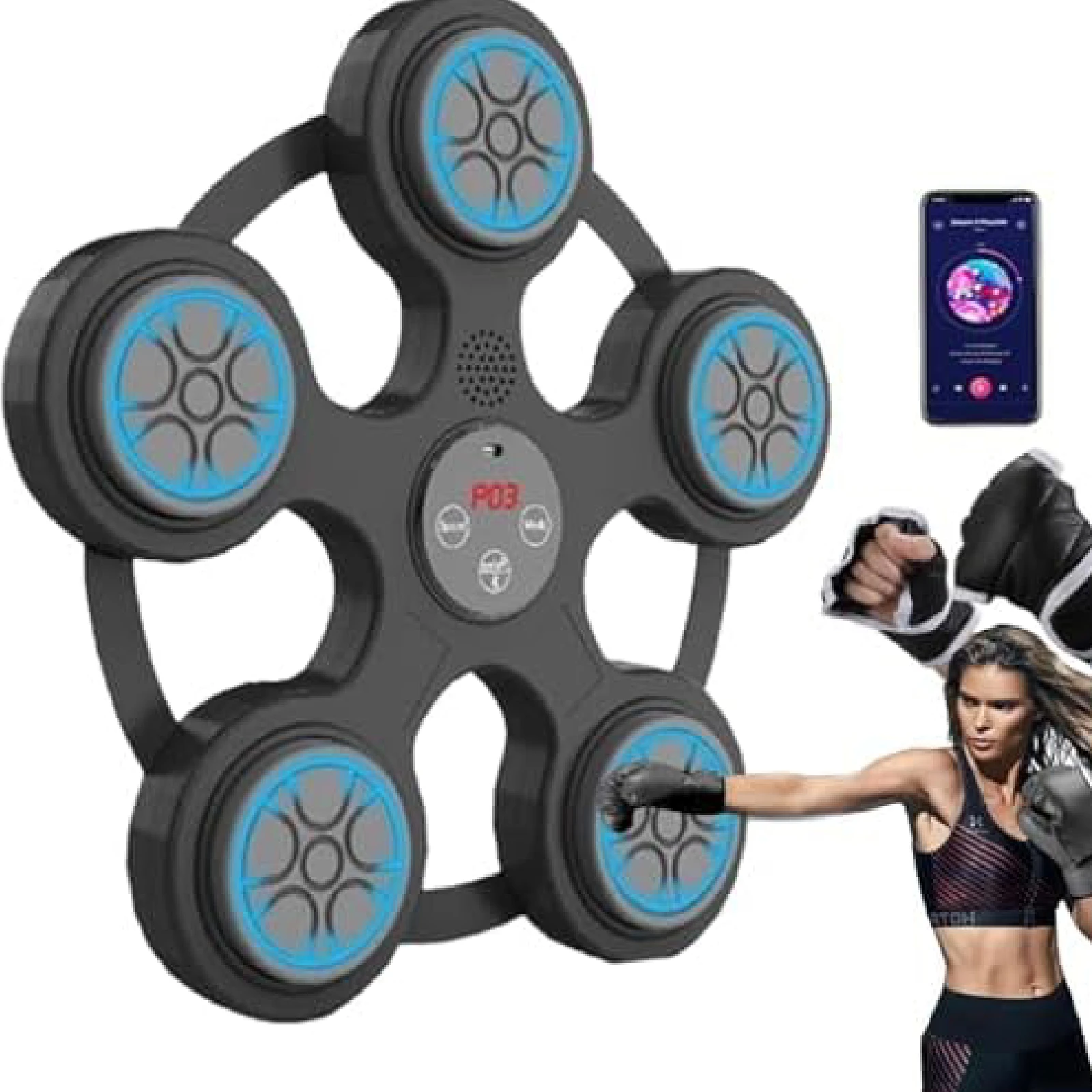 

New Music Boxing Machine Smart Bluetooth Wall Mounted Music Boxing Trainer Gym Home Electronic Boxing Target Punching Equipment