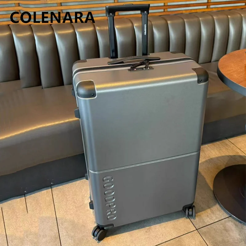 COLENARA 20 بوصة PC الأمتعة الصعود صندوق 24 "سعة كبيرة مقاومة للاهتراء حقيبة تروللي بعجلات عالمية 28" سماكة حقيبة