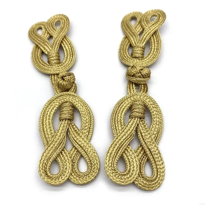 Filo d'oro cinese Cheongsam pulsante chiusure fissaggio del nodo fatto a mano per cucire Y08E