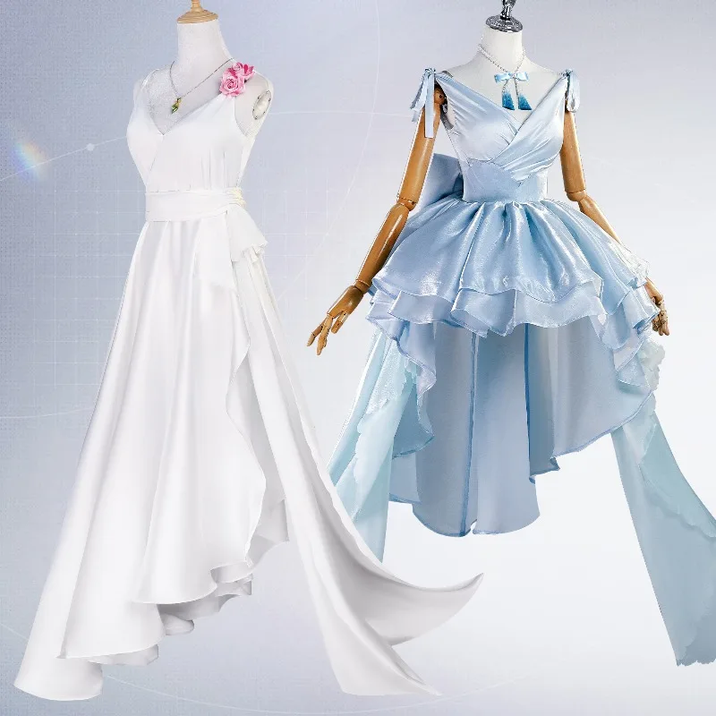 

Rem & Emilia Re:Zero Cosplay - Wedding Dress & Formal Gown Full Set-Anime Elegant Outfits for Cosplay Gatherings