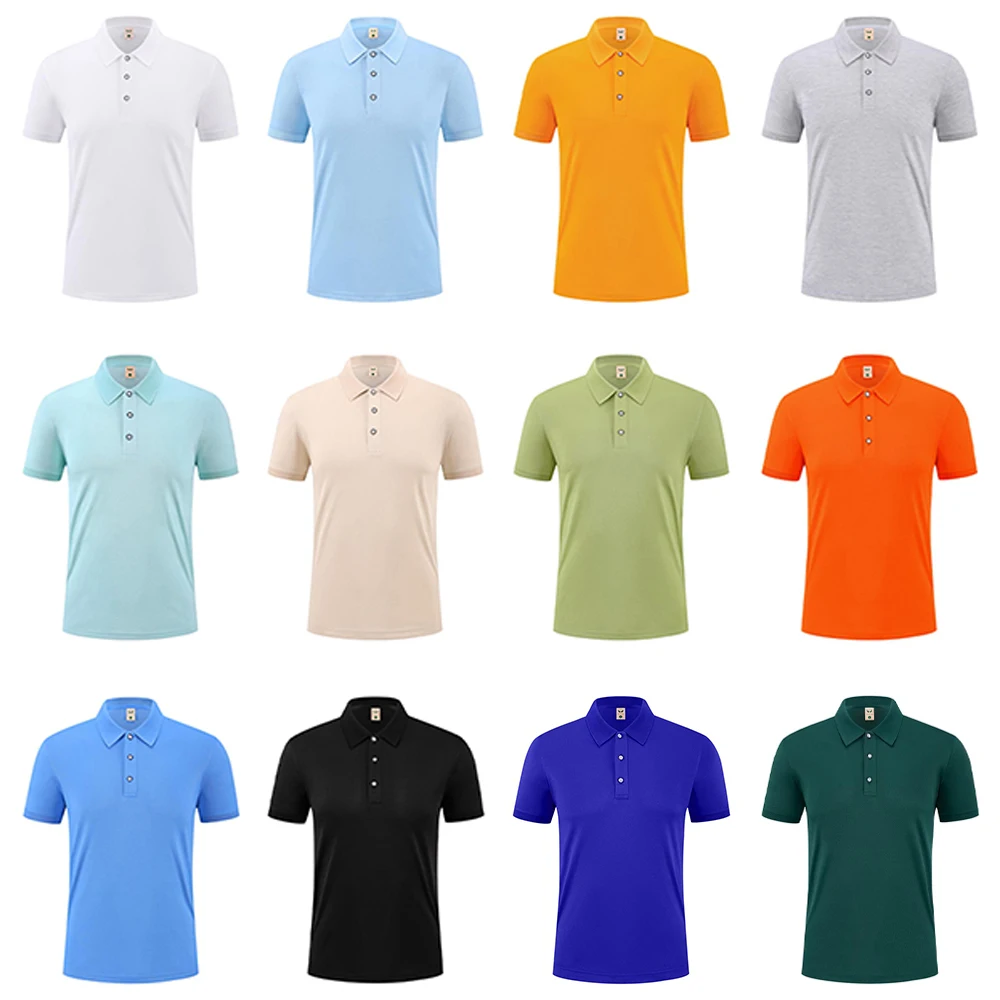 Plain Breathable Slim Fit Polo T-shirt Bulk Summer Short Sleeve Polyester Collar Shirts Men Chemises Hommes Polo T Shirt For Men