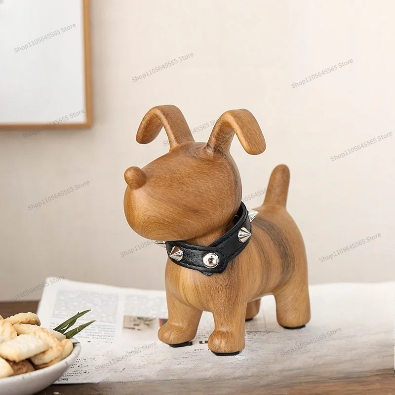 For Mid Ancient Style Retro Ceramic Dog Ornament, Living Room Desktop Soft Decoration