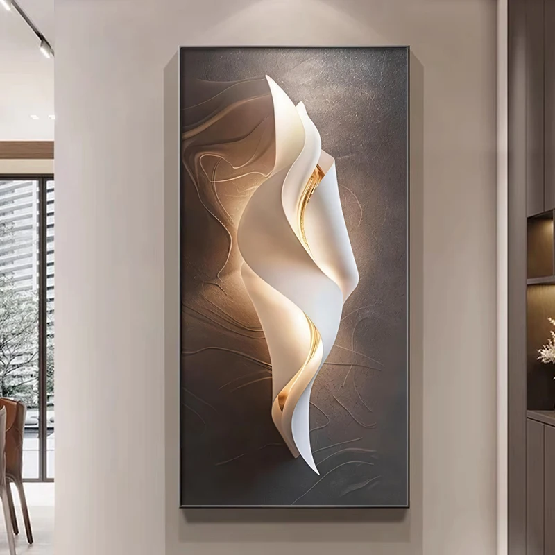 

Luxury Modern LED Abstract Mural Wall Lamp - Entrance Door/Corridor End Decor | Simple Style Painting Light